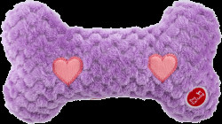 Hračka Dog Fantasy Cuddle kost nahřívací fialová 23 cm