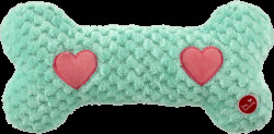 Hračka Dog Fantasy Cuddle kost nahřívací tyrkysová 30 cm