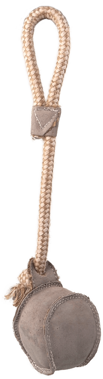 Hračka Dog Fantasy Dura-fused míček s lanem pískací 32cm