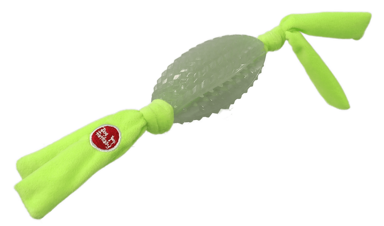 Hračka Dog Fantasy Glow oválný míč svítící ve tmě 31cm