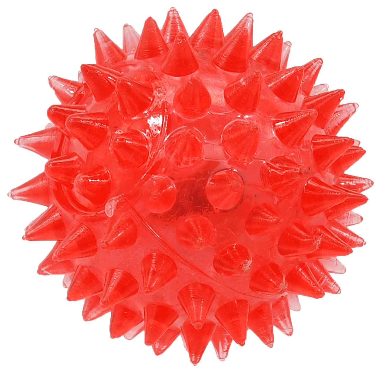 Hračka Dog Fantasy míček LED červená 5 cm