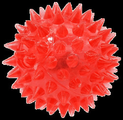 Hračka Dog Fantasy míček LED červená 5 cm