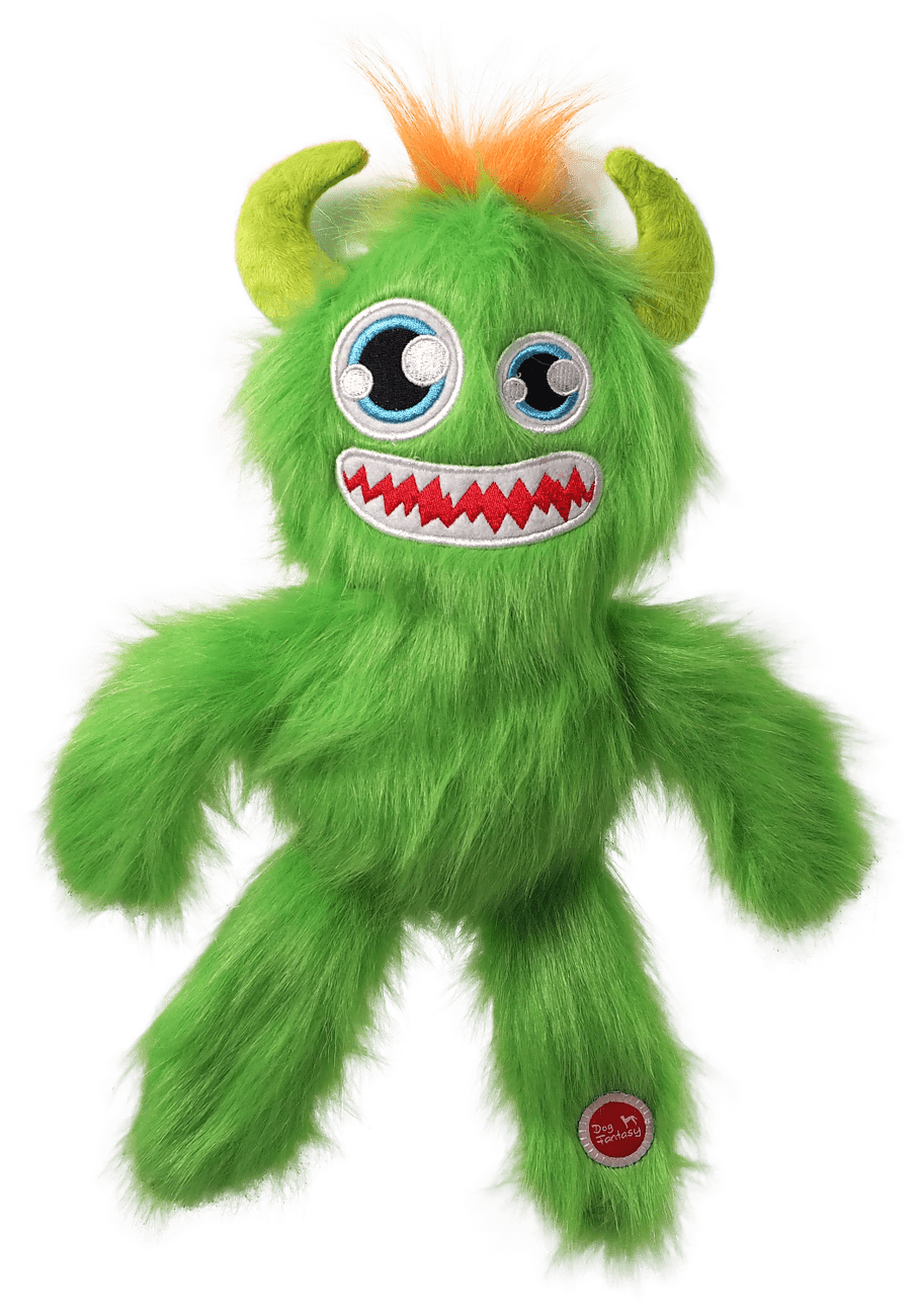Hračka Dog Fantasy Monsters chlupaté strašidlo 35cm zelené