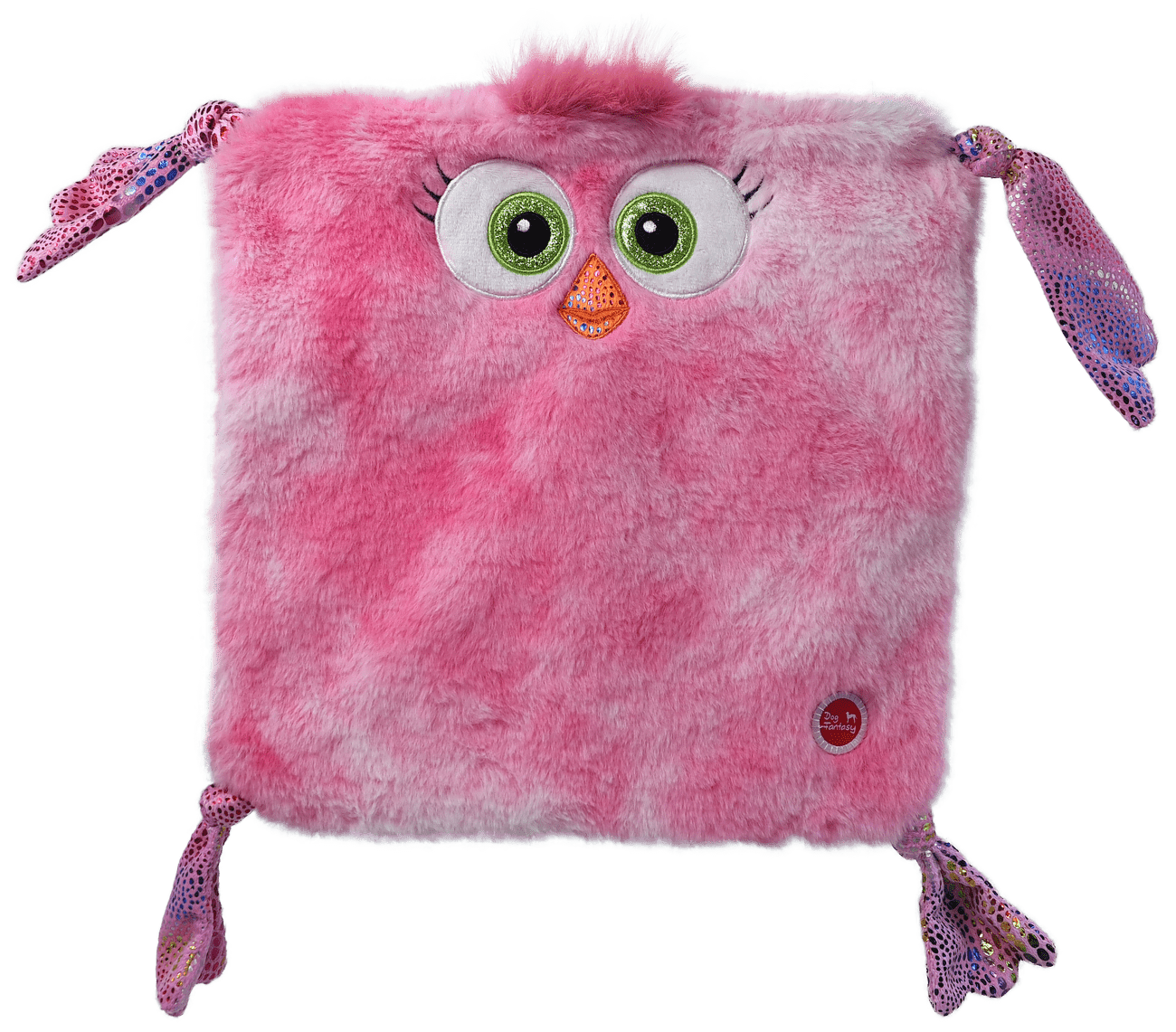 Hračka Dog Fantasy Monsters šustící kuře čtvercové 28cm růžové