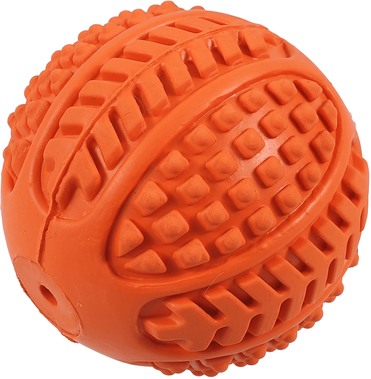 Hračka Dog Fantasy Rubber pískací míček guma oranžová 6,3cm