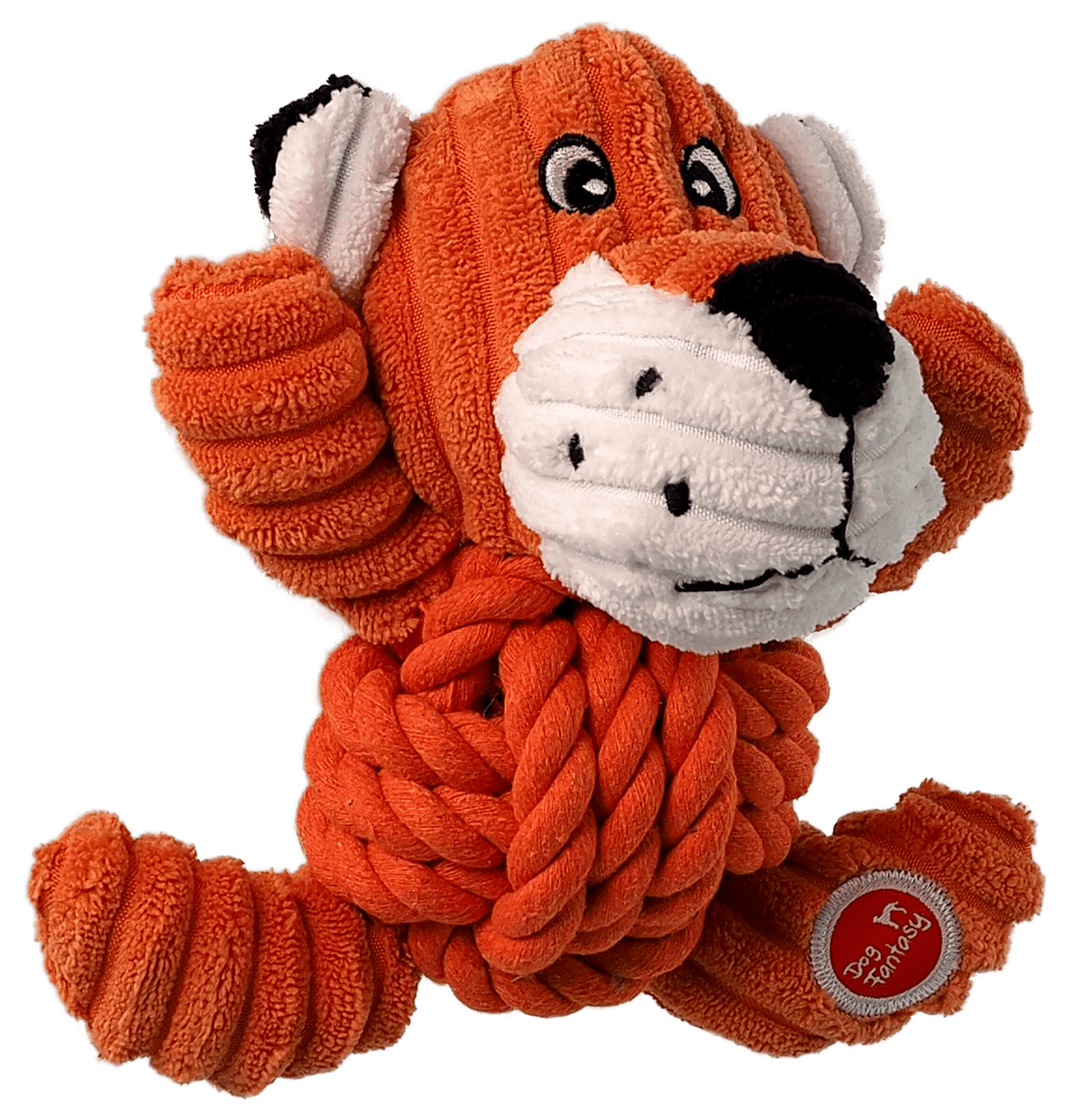 Hračka Dog Fantasy Safari tygr s uzlem pískací 18cm