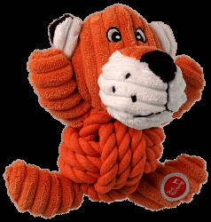 Hračka Dog Fantasy Safari tygr s uzlem pískací 18cm