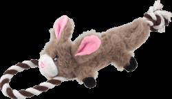 Hračka Dog Fantasy Skinneeez Králík s provazem 35 cm
