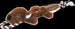 Hračka Dog Fantasy Skinneeez Veverka s provazem 57 cm