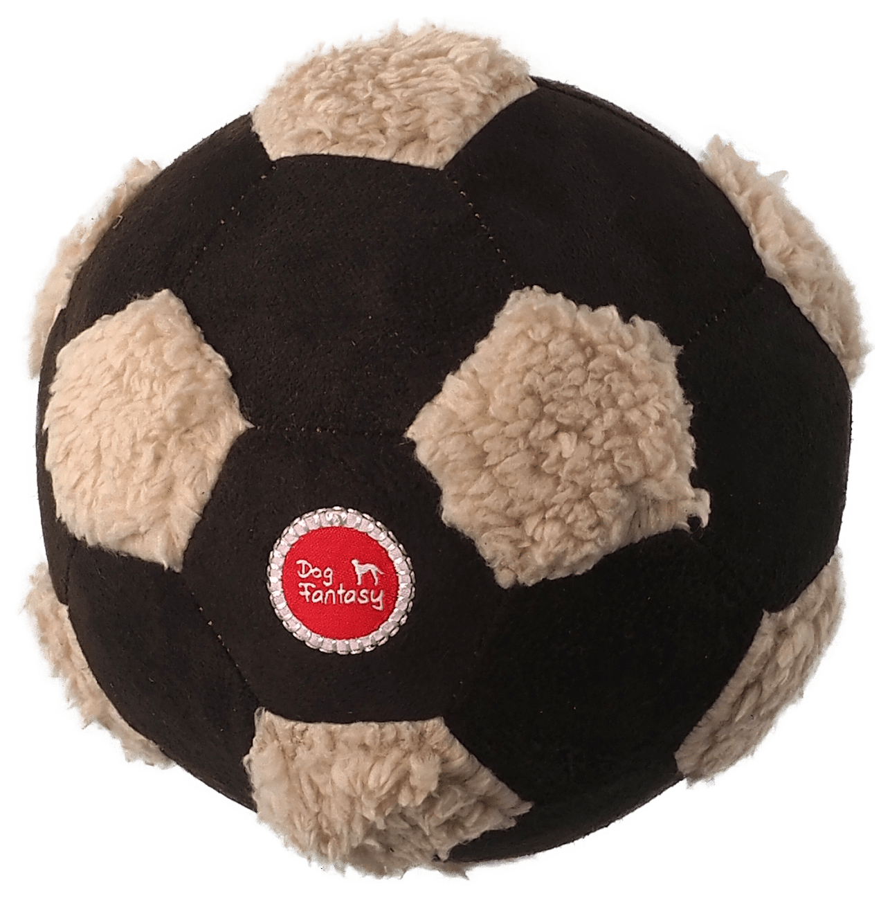 Hračka Dog Fantasy Snuggle míč s pískátkem mix barev 15cm