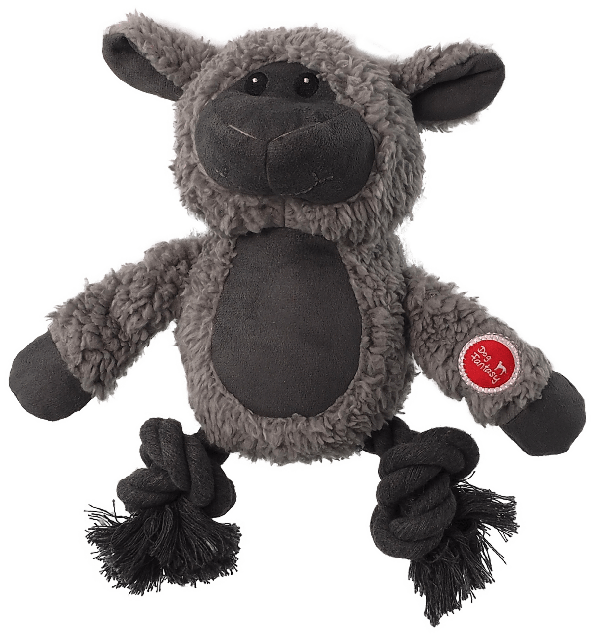 Hračka Dog Fantasy Snuggle mix zvířat s provazy a pískátkem 21cm