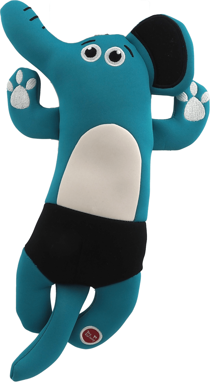 Hračka Dog Fantasy Water Float slon tyrkysová 34cm