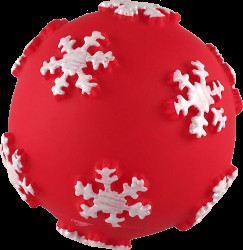 Hračka Dog Fantasy Winter Tale míček pískací červený ⌀7cm