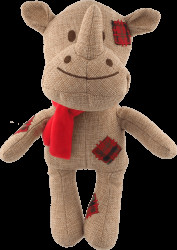 Hračka Dog Fantasy Winter Tale pískací nosorožec z juty 25cm