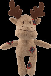 Hračka Dog Fantasy Winter Tale pískací sob z juty 30cm