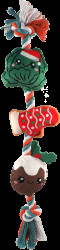 Hračka Dog Fantasy Winter Tale set ozdob pískací 45cm