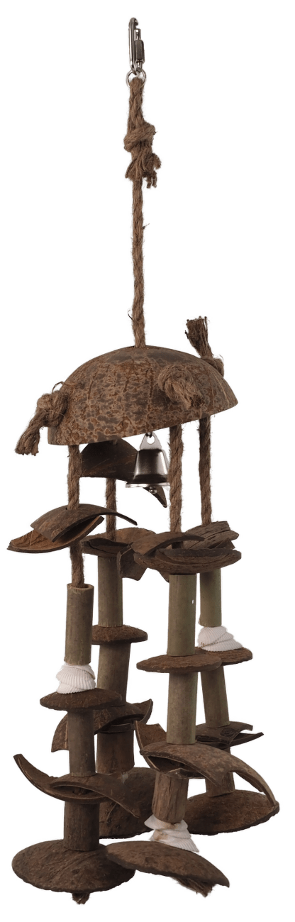 Hračka Epic Pet závěsná ze dřeva se zvonečkem 60x20cm