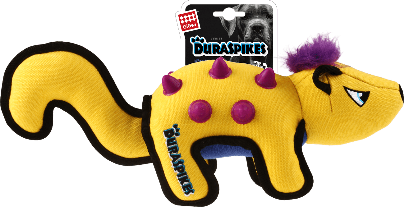 Hračka GiGwi Duraspikes mýval žlutý