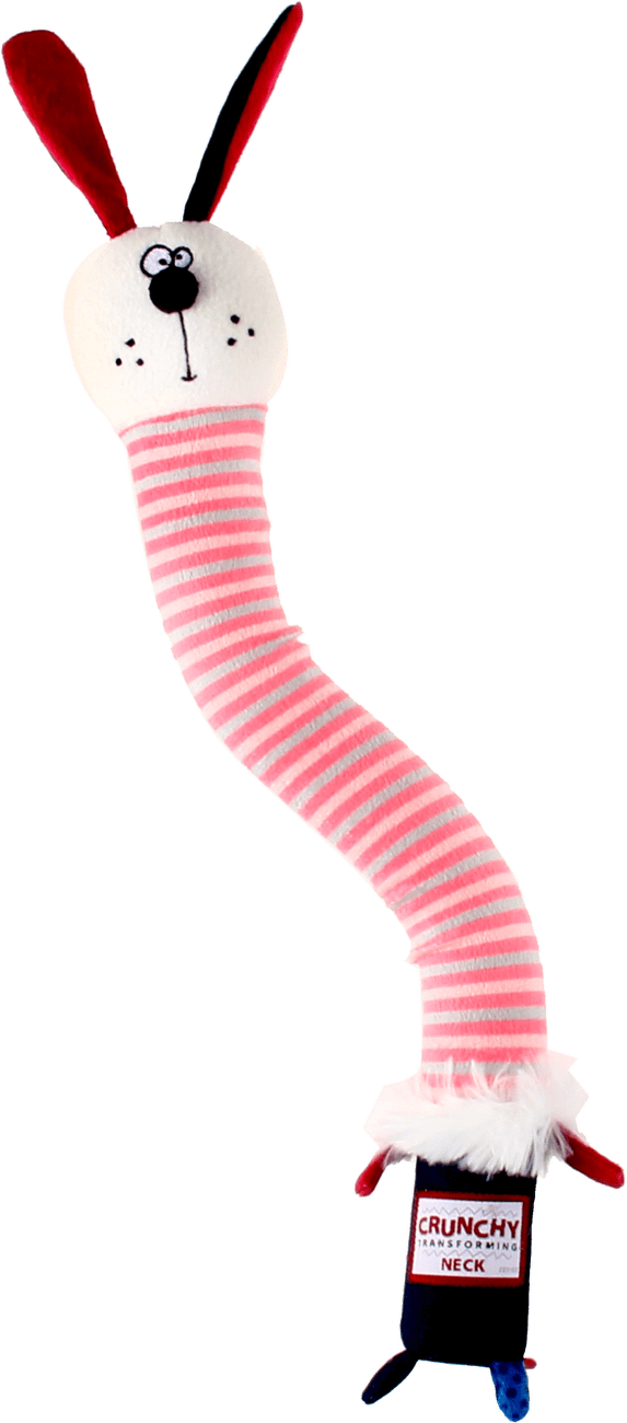 Hračka GiGwi Plush Friendz Crunchy Neck králík S