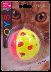 Hračka MAGIC CAT míček neonový jumbo s rolničkou 6cm