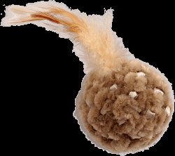 Hračka Magic Cat míček žinylkový s pírky a catnip 14cm