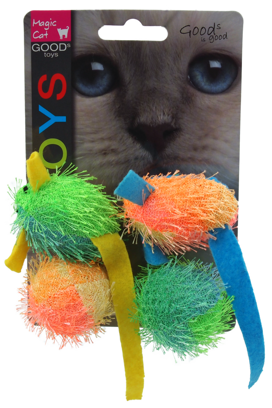 Hračka Magic Cat myš a koule s catnip 5cm 4ks