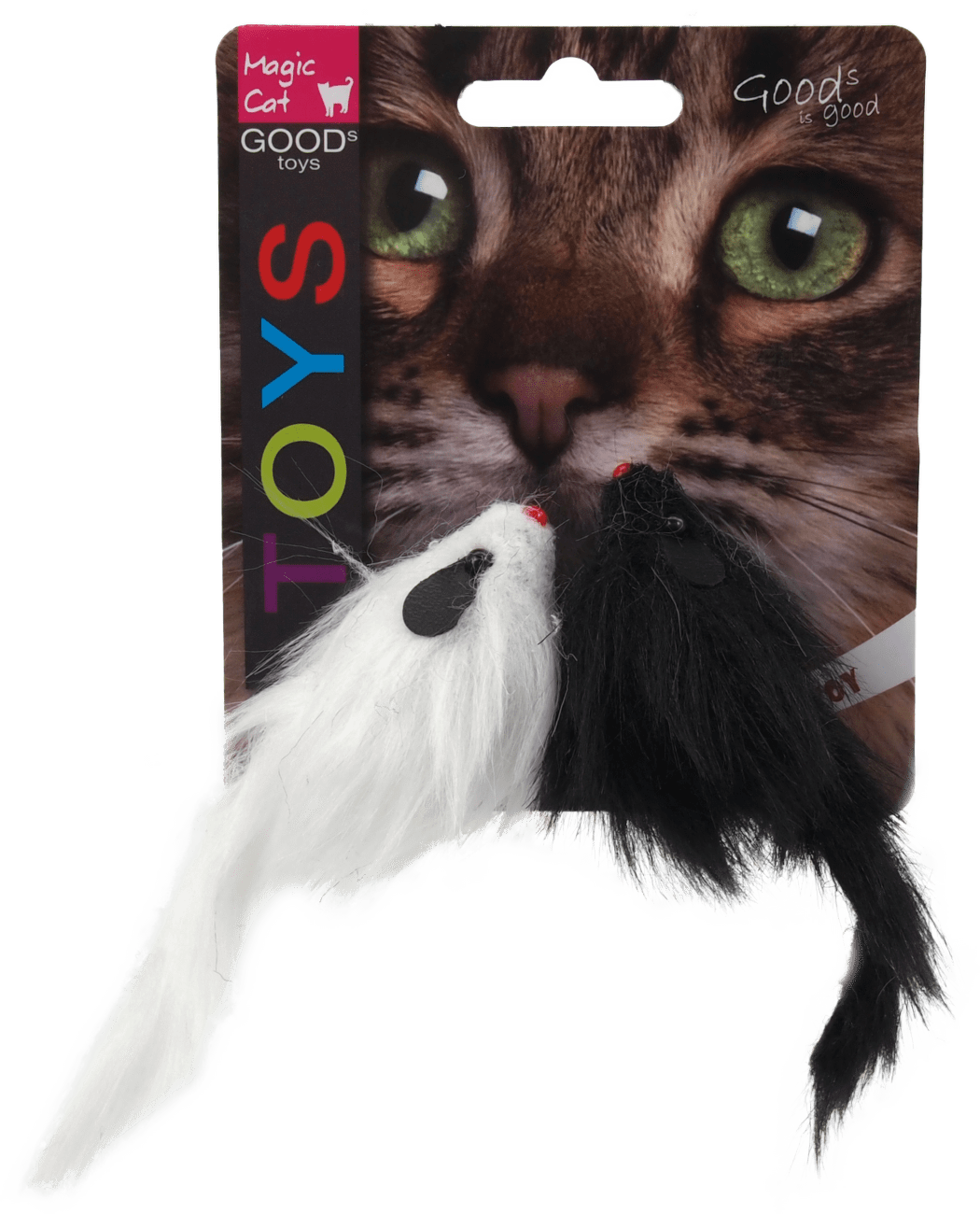 Hračka Magic Cat myš plyšová chrastící 11cm 2ks