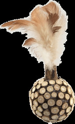 Hračka Magic Cat Natural Fun koule s přírodními pírky a dřevem 13cm