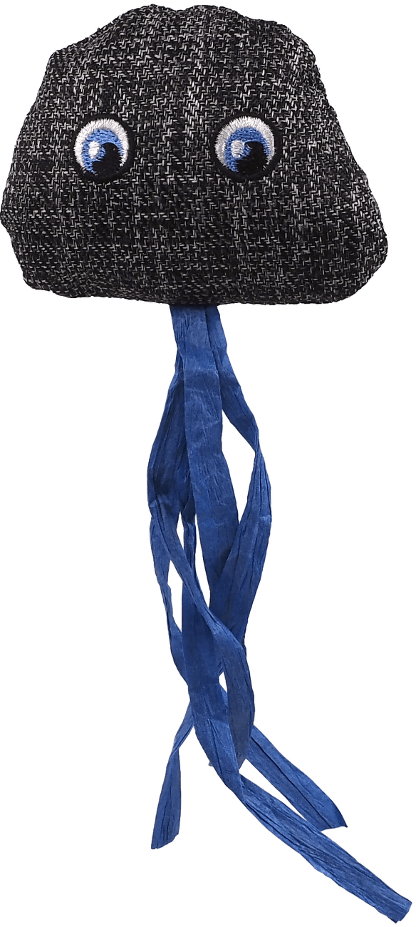 Hračka Magic Cat Natural Fun medúza s šantou kočičí šedá 8cm