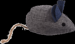 Hračka Magic Cat Natural Fun myš s šantou kočičí šedá 8cm