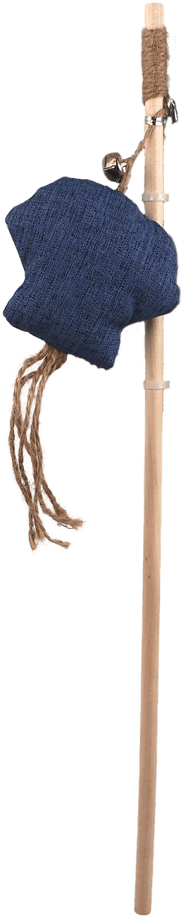 Hračka Magic Cat Natural Fun šidítko medúza s rolničkou a šantou kočičí modrá 40cm