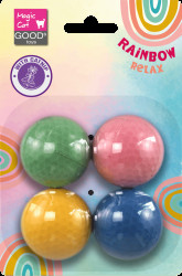 Hračka Magic Cat Rainbow Relax míček pěnový ⌀4cm mix barev 4ks