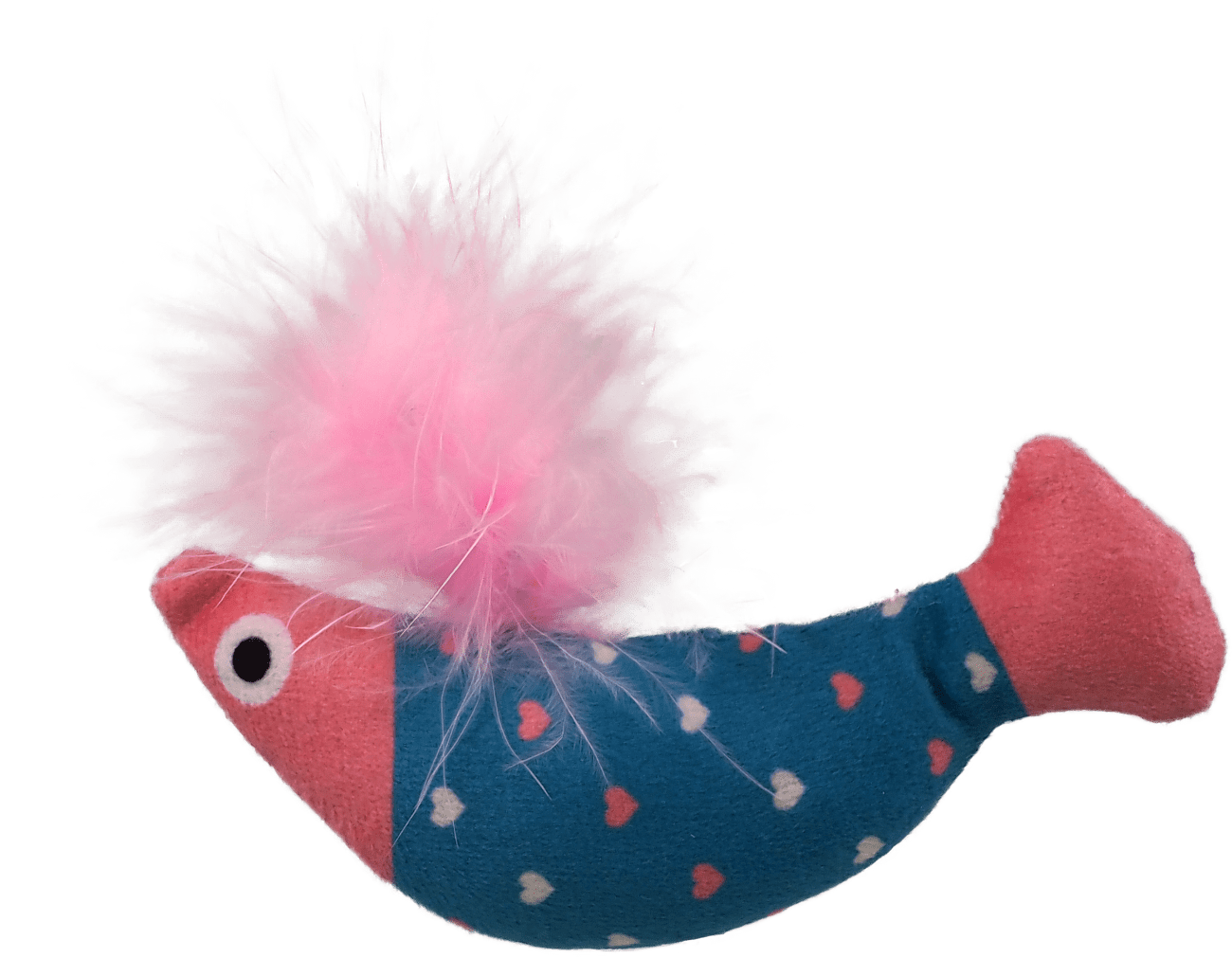 Hračka Magic Cat Rainbow Relax ryba s pírkem a šantou kočičí 10cm