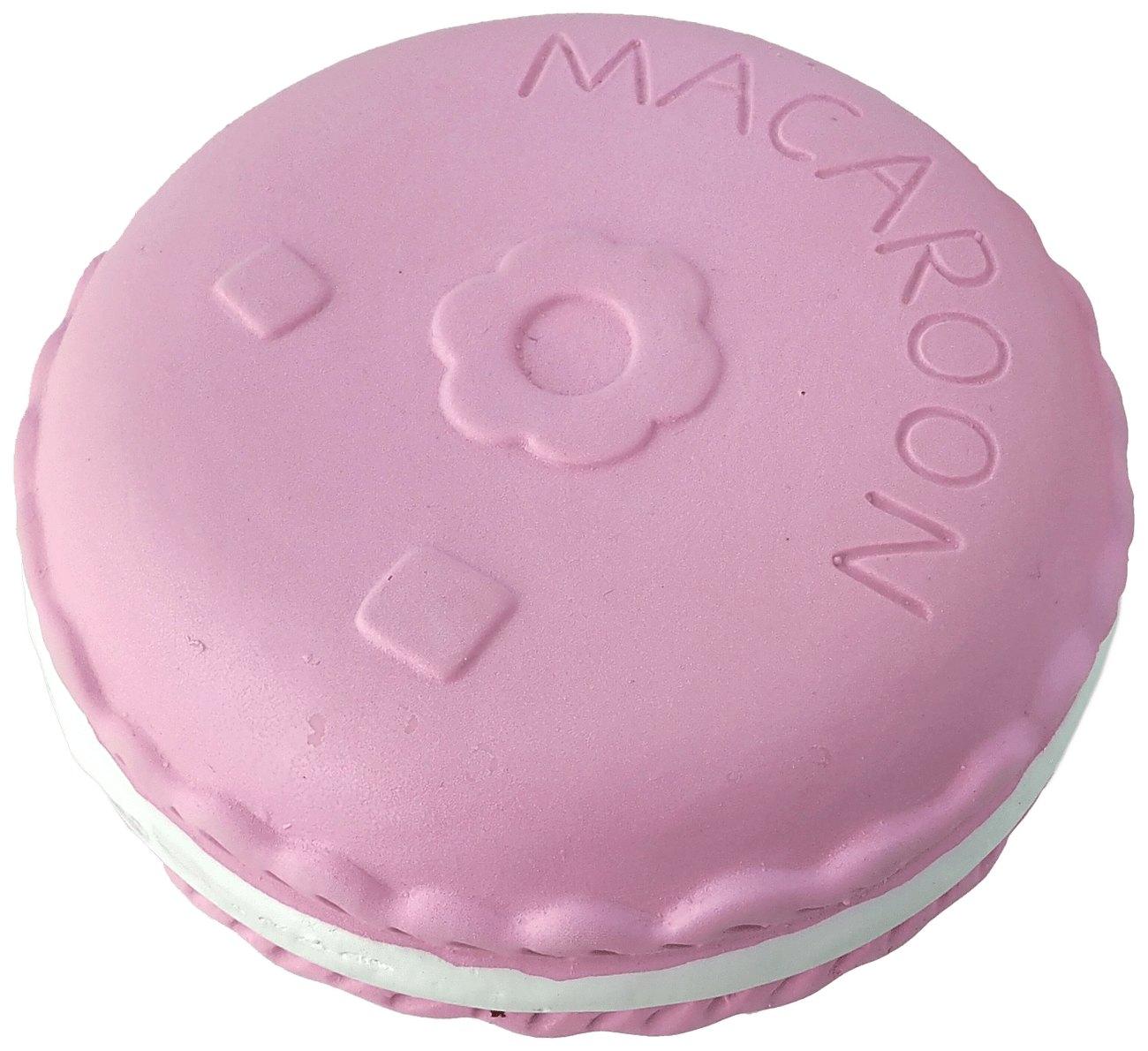 Hračka makrónka latex se zvukem 9cm růžová