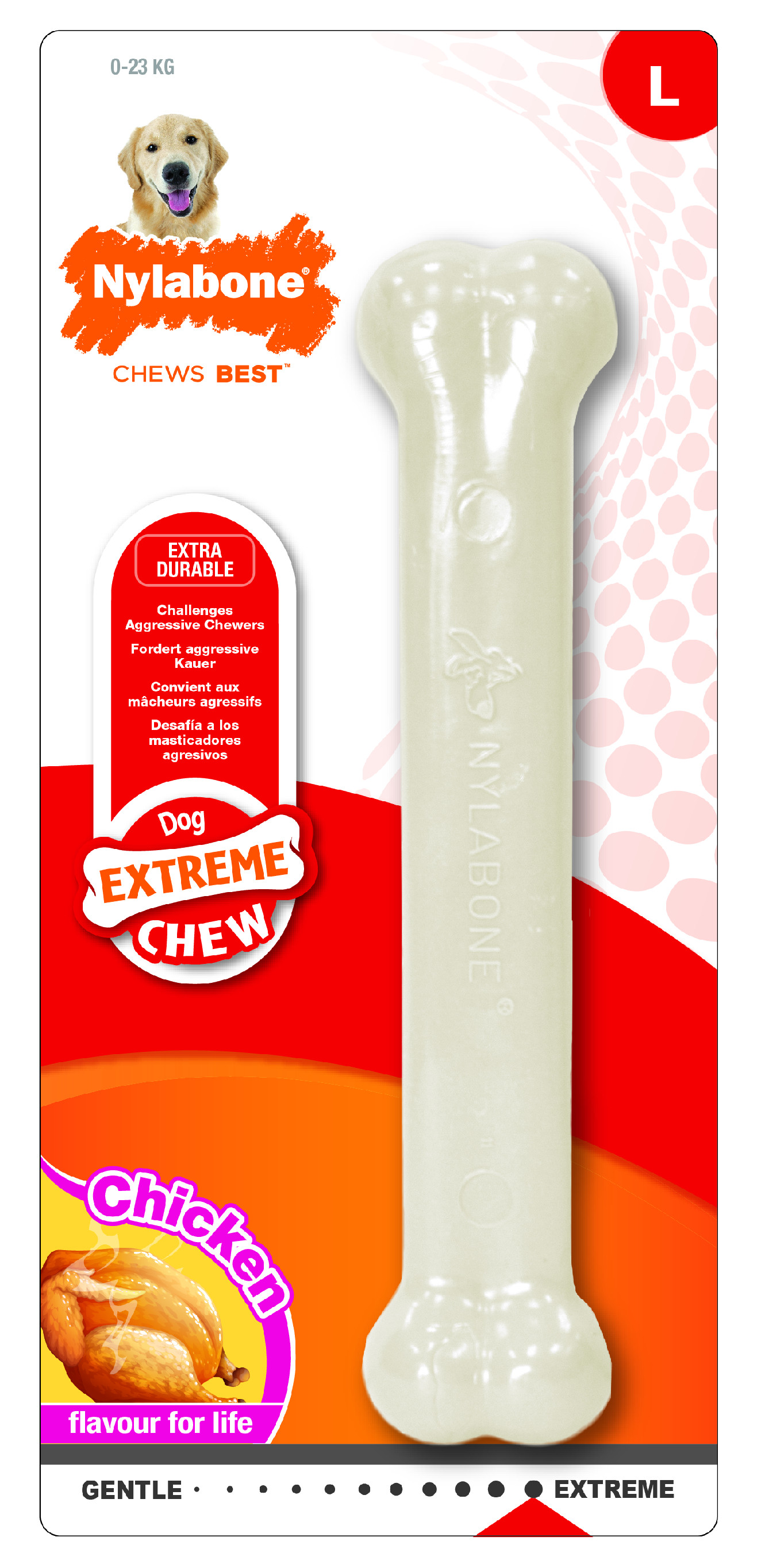 Hračka NYLABONE Extreme Chew Chicken L