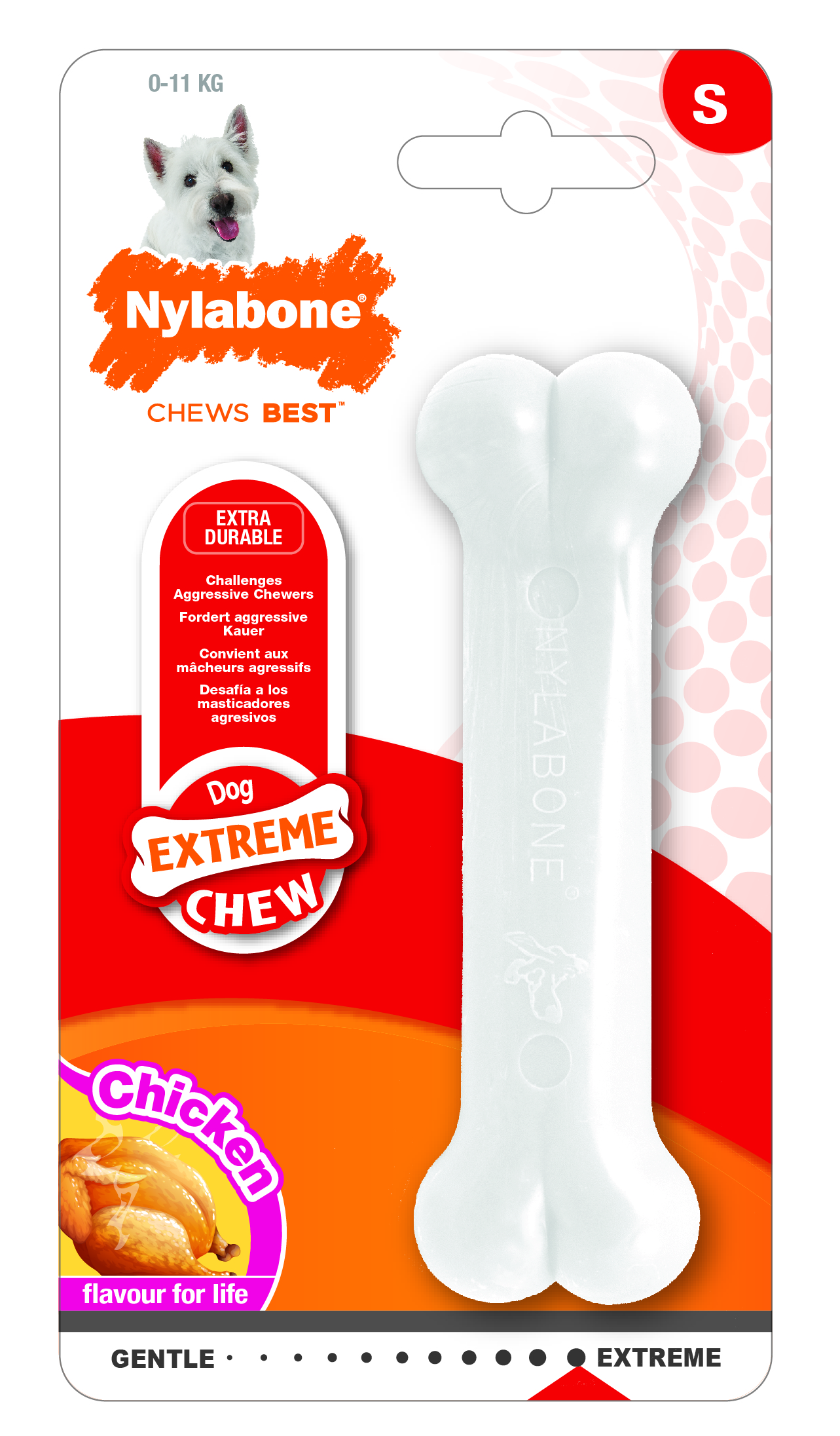 Hračka NYLABONE Extreme Chew Chicken S