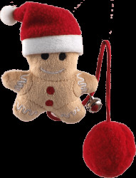 Hračka pro kočky Magic Cat Winter Tale perníček s bambulkou a rolničkou 26 cm