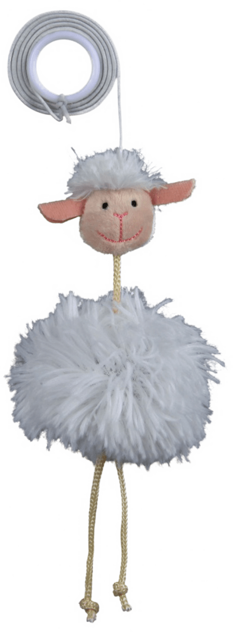 Hračka pro kočky Trixie ovce na gumičce 20cm