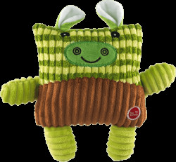 Hračka pro psy Dog Fantasy Cuties čtvercová kráva zelená 17,5 cm
