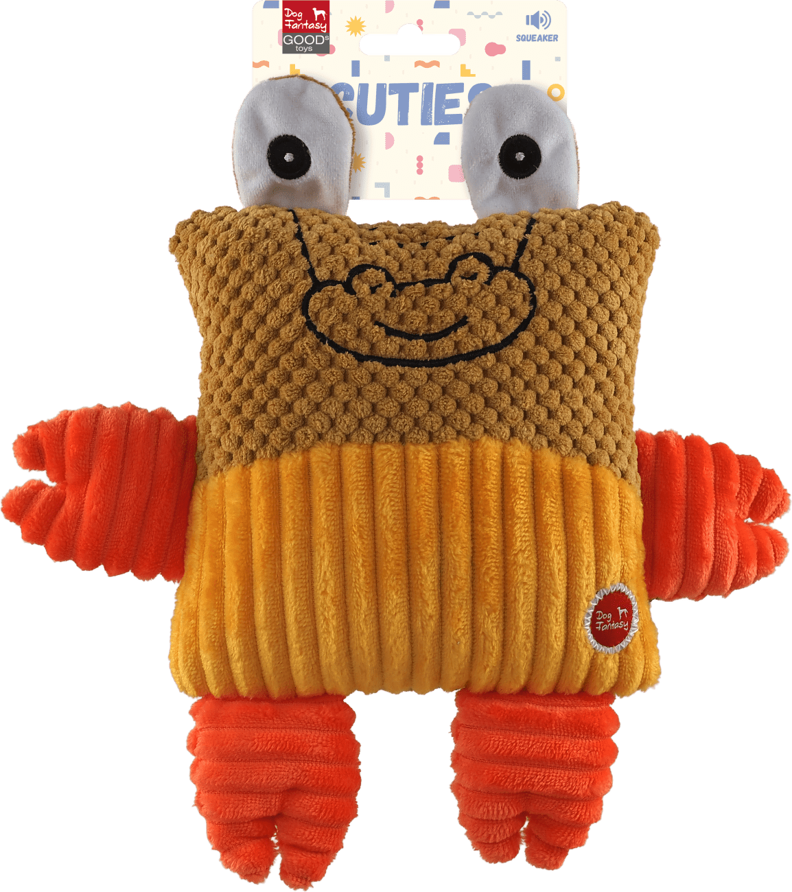 Hračka pro psy Dog Fantasy Cuties čtvercový krokodýl medový 17,5 cm