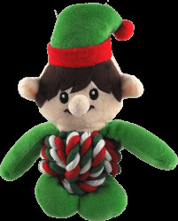 Hračka pro psy Dog Fantasy Winter Tale skřítek uzlový s pískátkem 20 cm