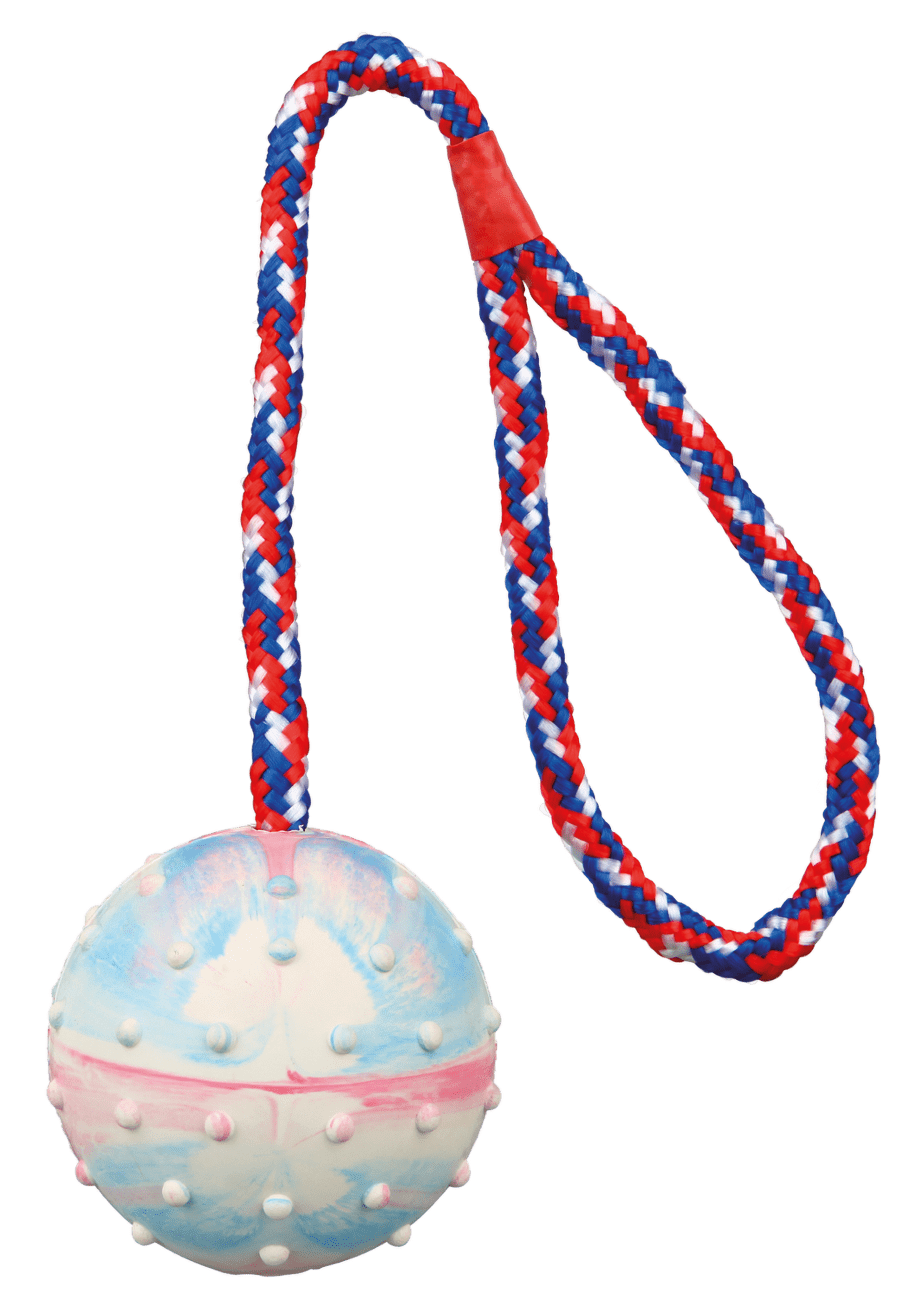 Hračka pro psy Trixie míč na provazu 6*30cm