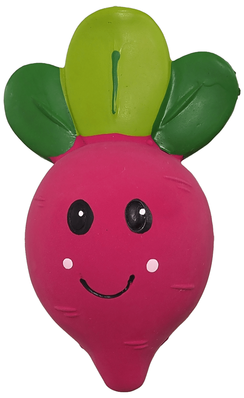 Hračka řepa latex s pískátkem 14cm