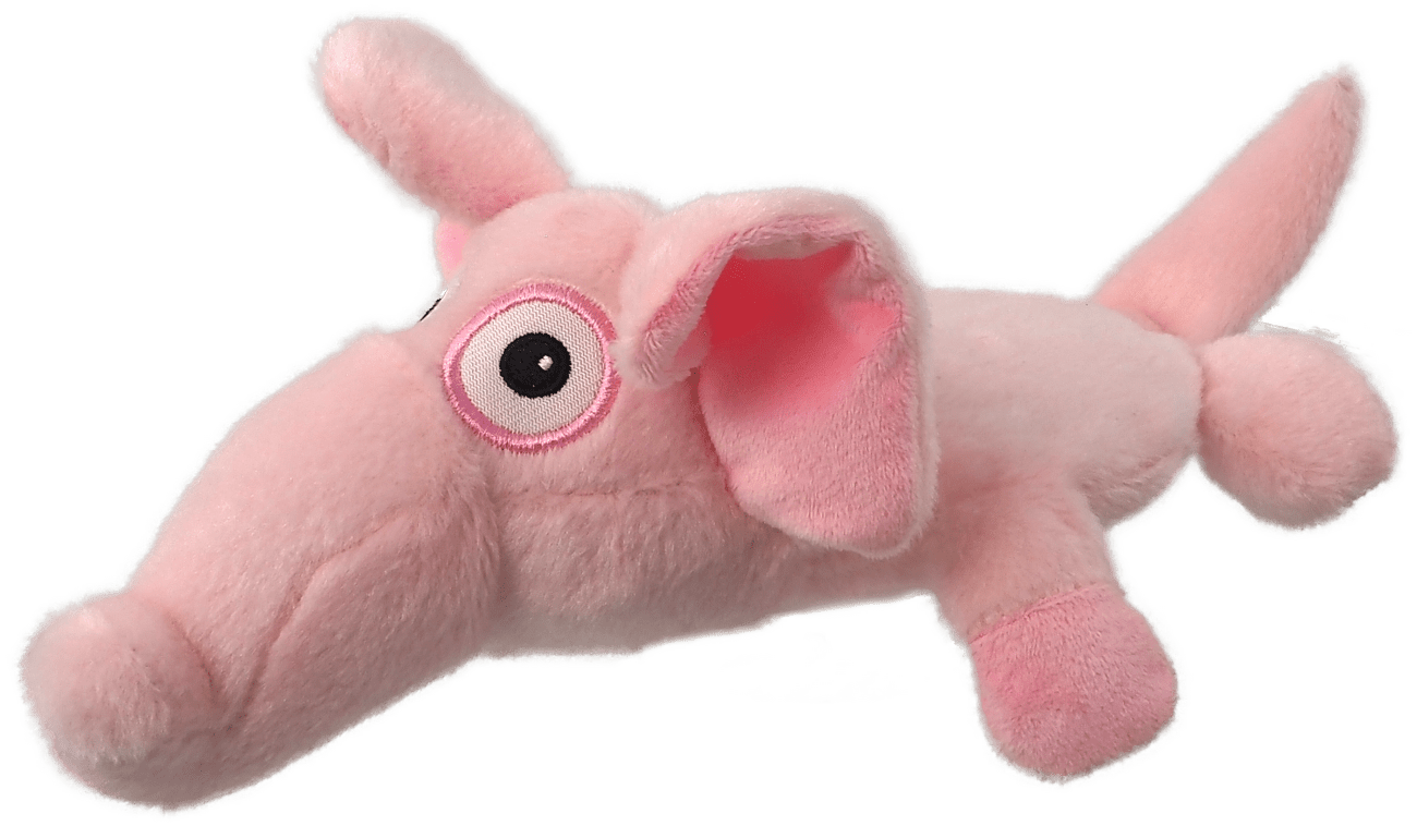 Hračka Silent Squeak slon růžový 26cm