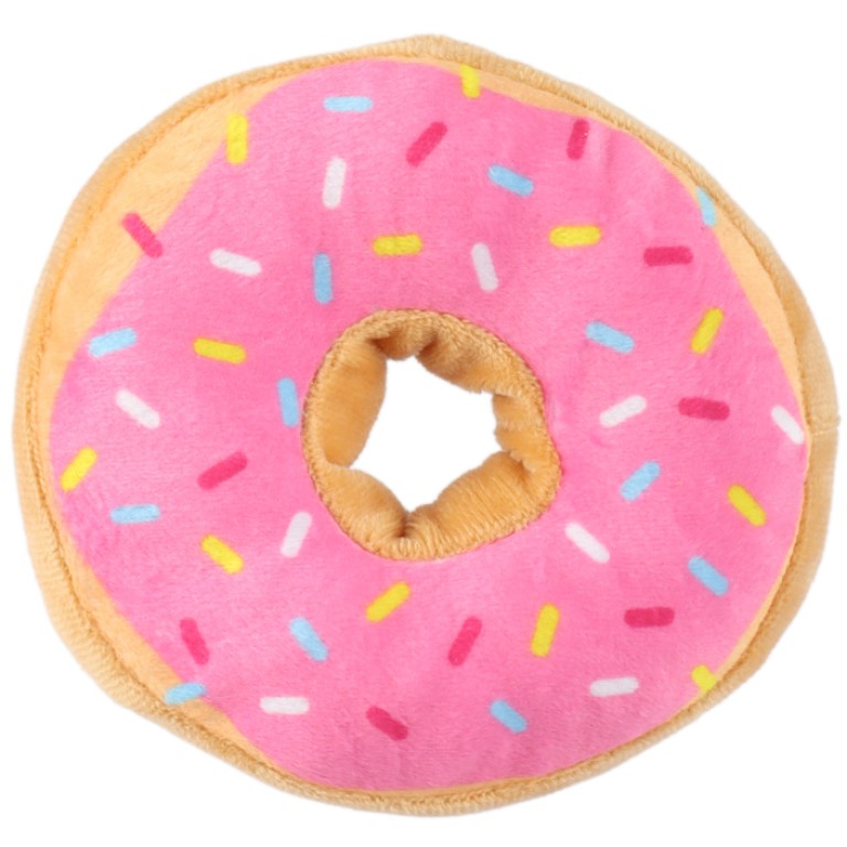 Huhubamboo hračka donut růžový 12 cm