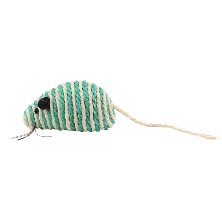 Huhubamboo hračka pro kočky - sisal zelená myš