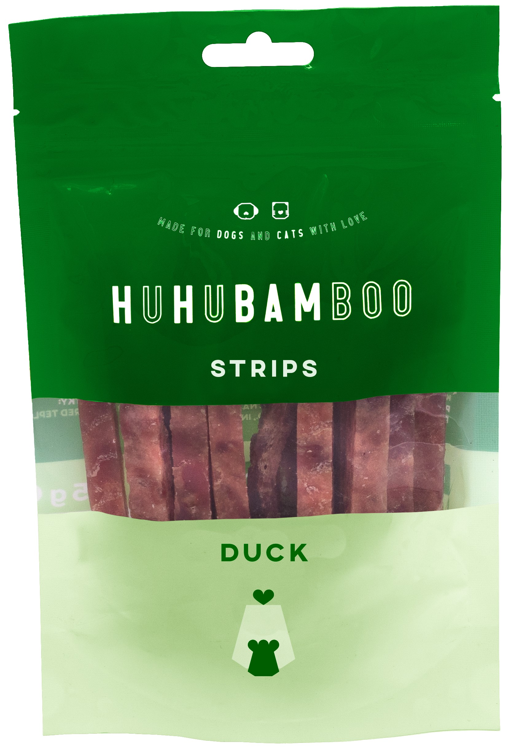 Huhubamboo kachní proužky 75 g