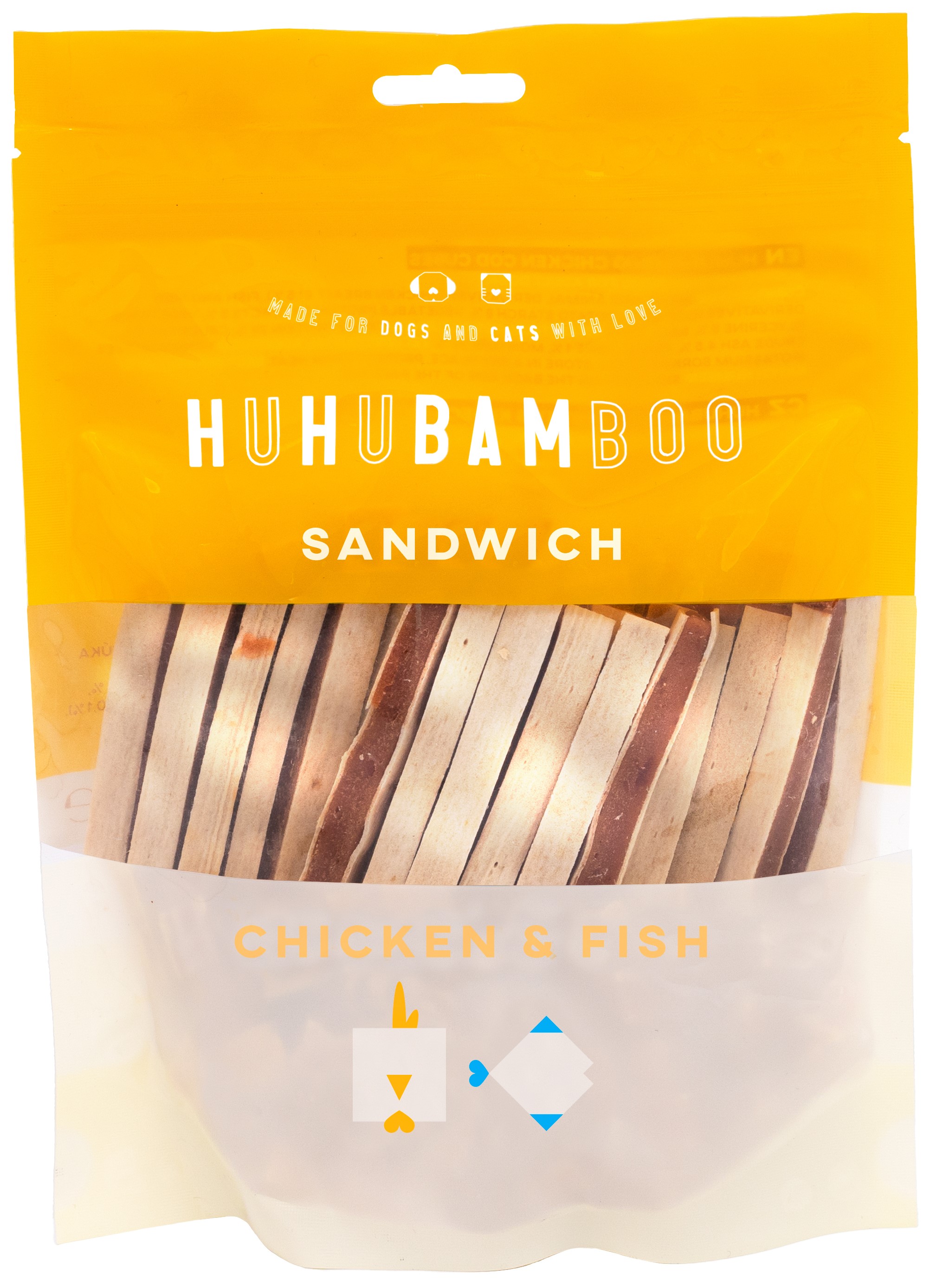 Huhubamboo kuřecí sandwich s treskou 250 g