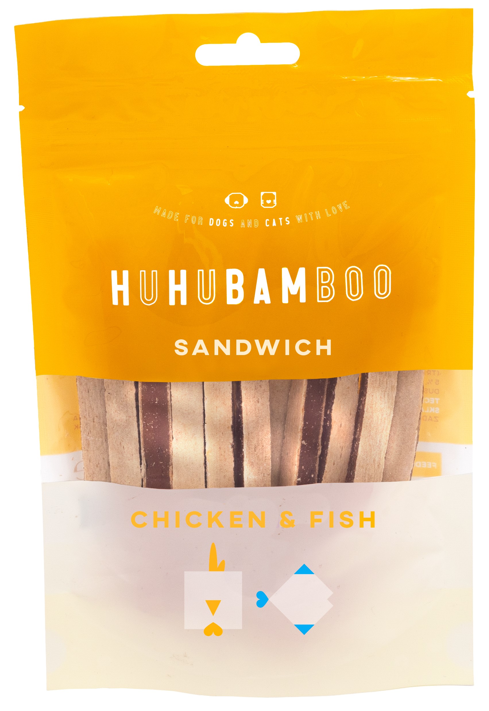 Huhubamboo kuřecí sandwich s treskou 75 g