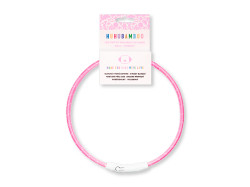 Huhubamboo LED svítící obojek z nylonu růžový 65 cm